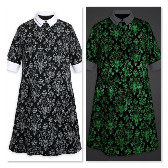👻 DISNEY 👻 NEW - The Haunted Mansion Glow-in-the-Dark Dress - Picture 1 of 15